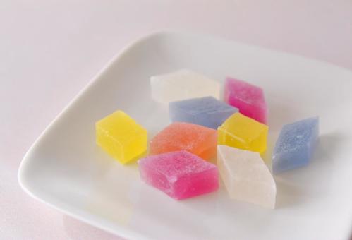 琥珀糖 琥珀糖,和菓子,寒天の写真素材