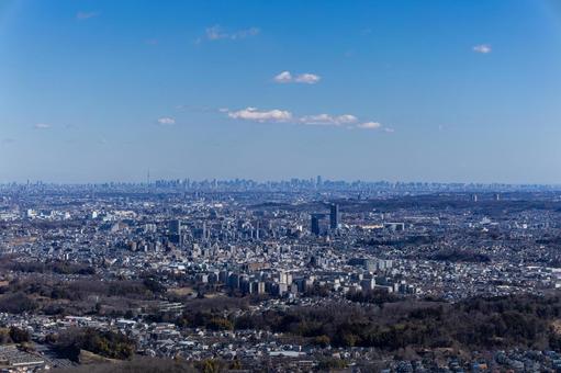 城山から見える東京都心 城山から見える東京都心 自然,空,青空の写真素材
