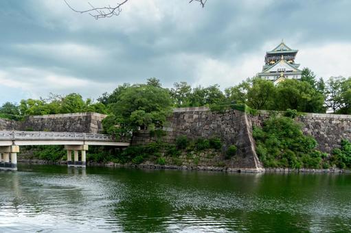 大阪 大阪城 天守閣と極楽橋 大阪 大阪城 天守閣と極楽橋 大阪城,オオサカ,城の写真素材
