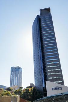 都会の街並み　なんばパークス　大阪ビル群 都会,街並み,なんばパークスの写真素材