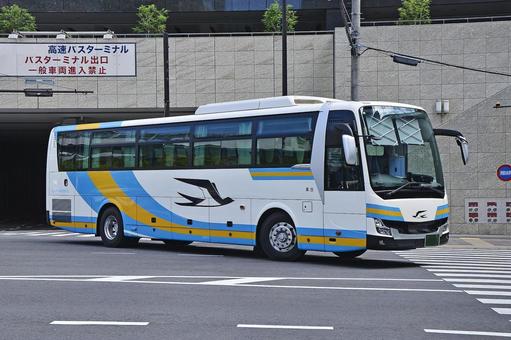 三菱ふそう　エアロエース　JR四国 夜行バス,高速バス,旅行の写真素材