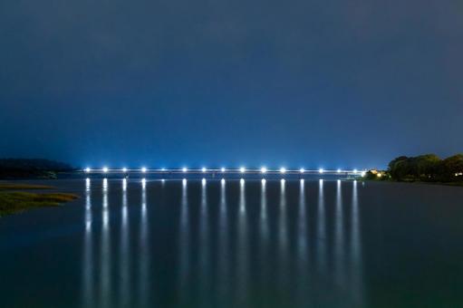 Tropical bridge at night, JPG