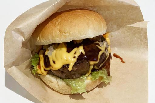 照り焼きチーズバーガー ハンバーガー,肉,チーズの写真素材
