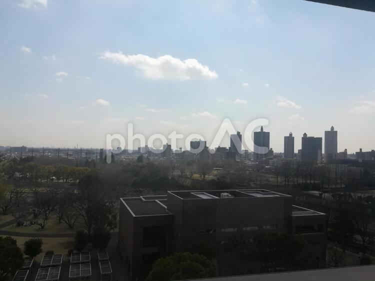 上からの景色、風景 スカイライン,ビル,中心業務地区の写真素材