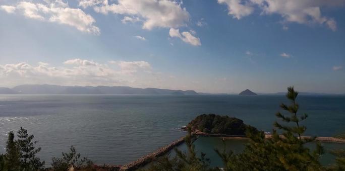 Photo, sea, sea and mountain, sea and tree, 