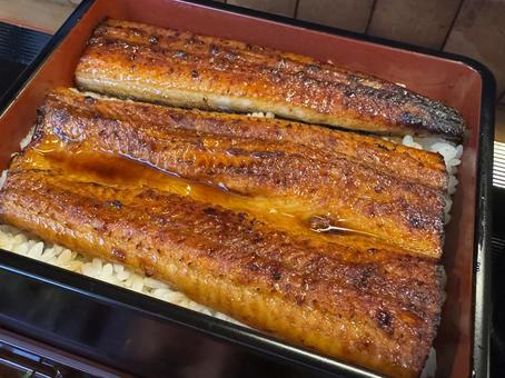 うな重 うな重 うな重,蒲焼き,和食の写真素材