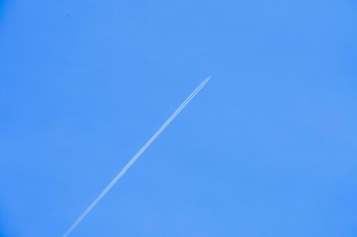 飛行機雲 飛行機雲の写真