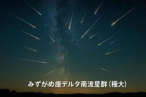 みずがめ座デルタ南流星群ピーク みずがめ座デルタ南流星群ピークの写真