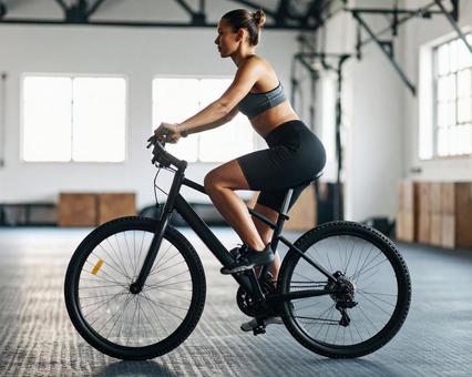 自転車を動かす 自転車を動かすの写真