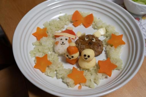 クリスマスプレート クリスマスプレート 子供,クリスマス,クリスマスプレートの写真素材