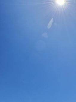 青空と夏の日差し 青空と夏の日差しの写真