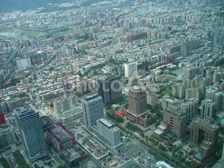 台北１０１からの風景　２ 台湾,101タワー,建物の写真素材