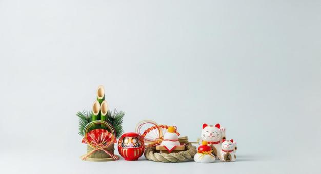 日本のお正月飾りセット 日本のお正月飾りセット の写真