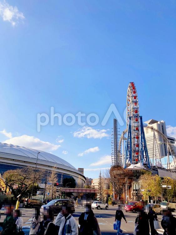 東京風景・壱岐坂下・文京区 壱岐坂下,交差点,文京区の写真素材