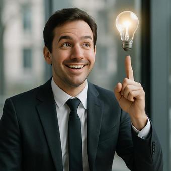 エジソンが電球を発明したから、閃き=電球 エジソンが電球を発明したから、閃き=電球の写真