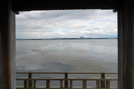 パワースポット　満月寺・浮御堂㉖　湖の写真