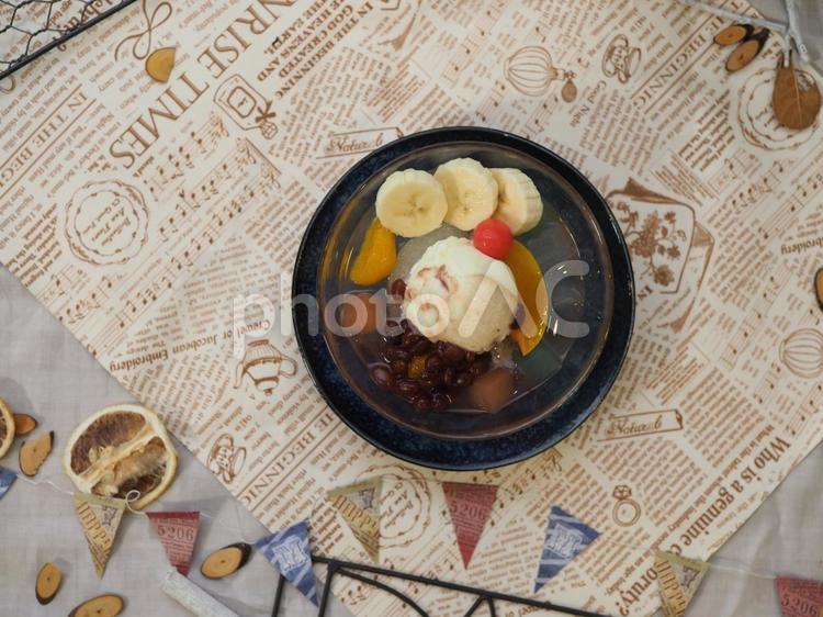 おしゃれカフェのあんみつの写真 あんみつ,甘味,スイーツの写真素材