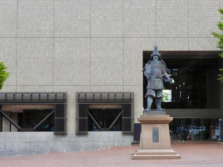 弘前文化センター前の津軽為信像 津軽為信像,津軽為信,弘前市の写真素材