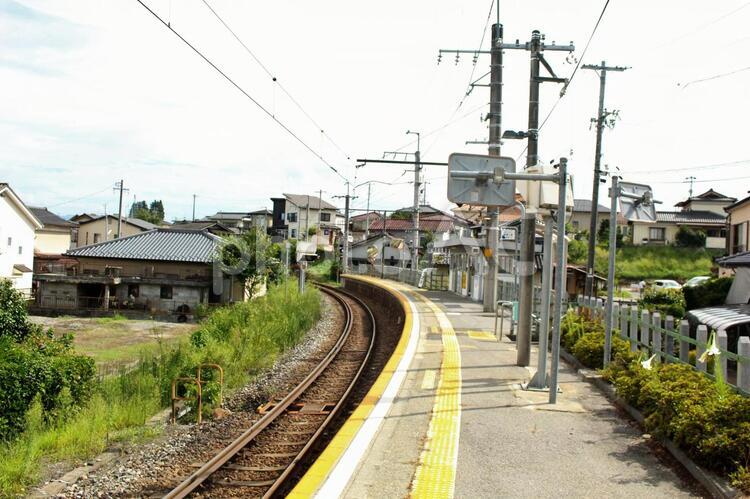 飯田線　切石駅ホーム 切石駅,飯田線,ホームの写真素材