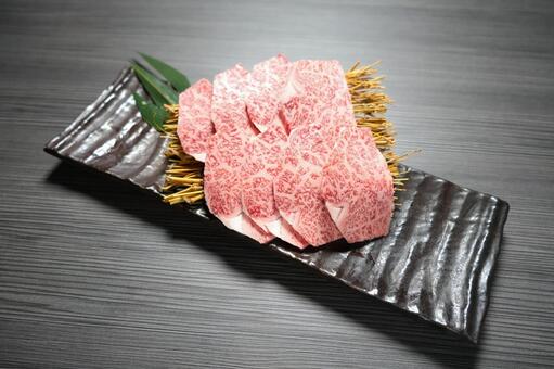 和牛 焼肉 リブロース 黒毛和牛 焼肉,リブロース,和牛の写真素材