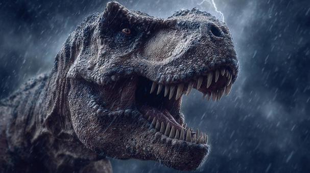 威圧的なT-REXの咆哮の写真