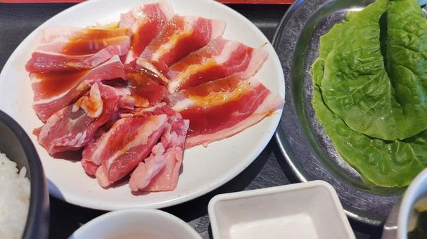 焼肉ランチ 焼肉ランチ 焼肉,焼き肉,網焼きの写真素材
