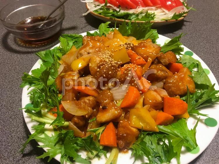 お家で手作りの酢豚 酢豚,手作り,手作り料理の写真素材