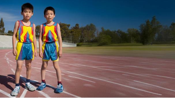 陸上競技を楽しむ少年13 陸上競技を楽しむ少年13の写真