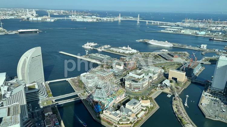 横浜ランドマークタワーからの景色 横浜ランドマークタワー,横浜,みなとみらいの写真素材