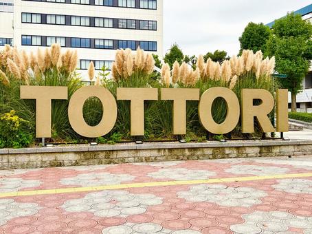 鳥取県 モニュメント 鳥取県,鳥取,文字の写真素材