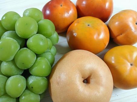 秋の味覚　果物 果物,秋,葡萄の写真素材