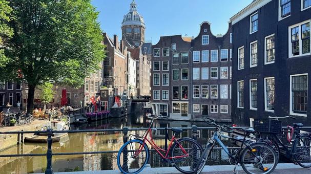 【Holland】Amsterdam 【Holland】Amsterdam オランダ,アムステルダム,運河の写真素材