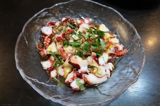 タコの和風カルパッチョ タコ,カルパッチョ,冷たいの写真素材