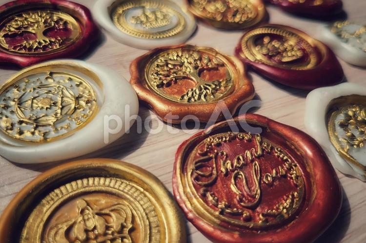 シーリングワックス07 thankyou,ありがとう,感謝の写真素材