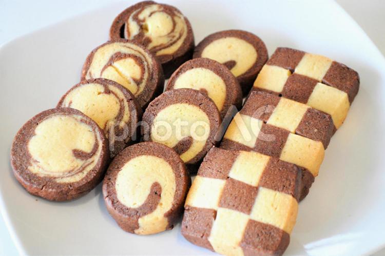 アイスボックスクッキー　焼き菓子 クッキー,アイスボックスクッキー,焼き菓子の写真素材