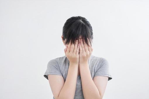 遮臉的日本女初中生, JPG 遮臉的日本女初中生, 隐藏, 怕羞, 尴尬, JPG