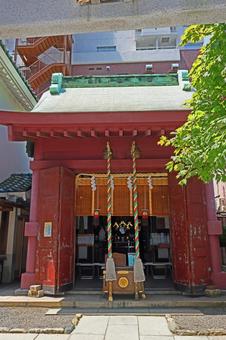 笠間稲荷神社東京別社(中央) 笠間稲荷神社東京別社(中央) 笠間神社神社神社東京別社,紋三郎稲荷,徳川綱吉の写真素材