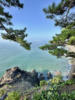 桂浜の海 桂浜の海 海,桂浜,空の写真素材
