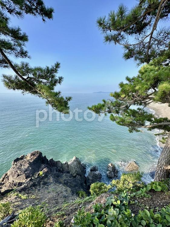 桂浜の海 海,桂浜,空の写真素材