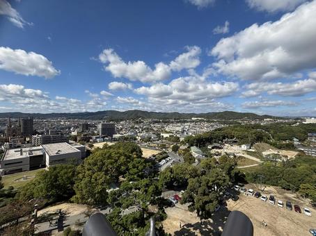 【風景写真】福山城天守閣からの眺めの写真
