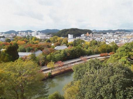 【風景写真】姫路城天守閣からの眺め 【風景写真】姫路城天守閣からの眺めの写真
