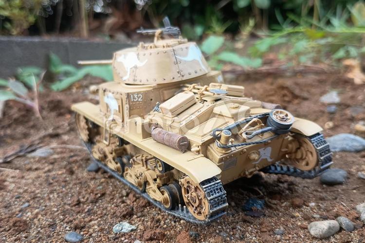 プラモデルの戦車（斜め後ろ） プラモデル,戦車,タミヤの写真素材