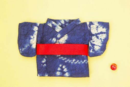 ぬい服 藍染浴衣 2 ぬい服 藍染浴衣 2 着物,和装,和服の写真素材