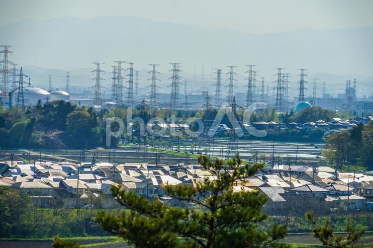 宮城県・七ヶ浜町から見える仙台港 仙台港,工場地帯,工業地帯の写真素材