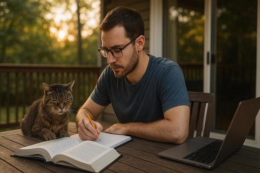 猫と過ごす勉強時間 猫と過ごす勉強時間の写真