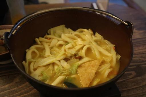 ほうとう ご飯,夕飯,和食の写真素材