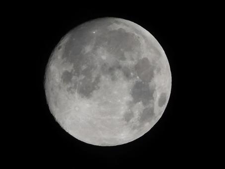 真夜中の月 月,天体,クレーターの写真素材