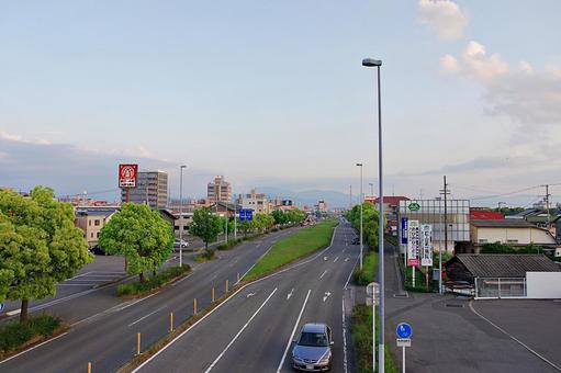 松山市郊外の町角風景 松山市郊外の町角風景 町並み,家並み,住宅地の写真素材