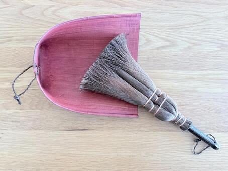 手ぼうきセット 手ぼうき,ほうきとちりとり,掃除道具の写真素材