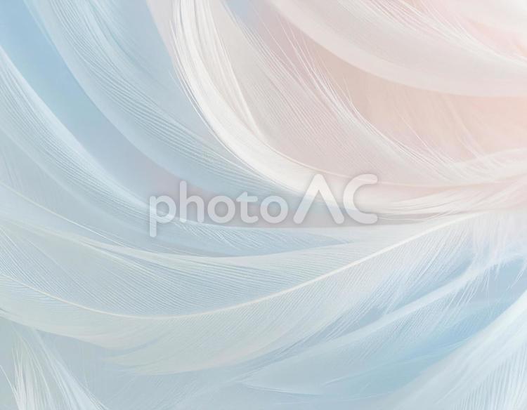ふわふわした羽のような素材 羽,ふわふわ,パステルカラーの写真素材